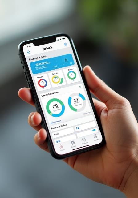 AnchorFit mobile app tracking dashboard on a smartphone
