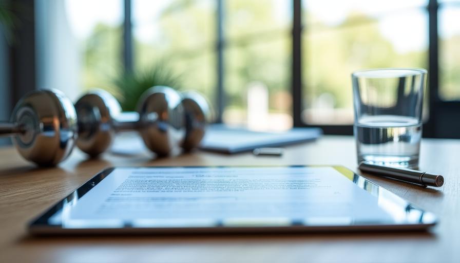 Legal documentation and fitness commitment concept